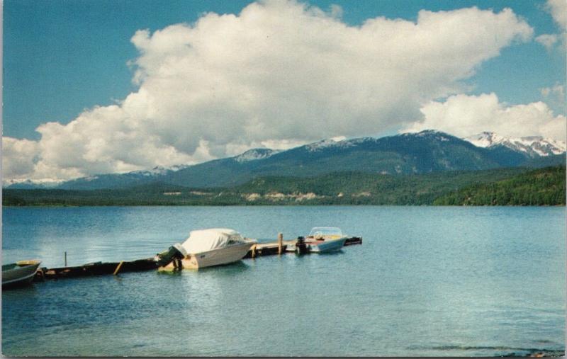 Lakelse Lake BC btwn Kitimat & Terrace Boat Unused Vintage Postcard D67