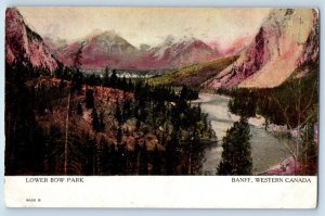 Banff Alberta Western Canada Postcard Lower Bow Park c1910 Antique Posted