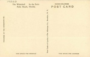 Albertype 1920s Whitehall Hotel Patio Palm Beach Florida Postcard 6998