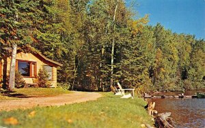 LAND O LAKES WI~LOG CABIN~FOREST LODGE ON HIGH LAKE STAR ROUTE~1975 POSTCARD