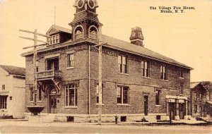 Nunda New York Village Fire House Vintage Postcard AA11304