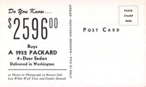 1952 Packard 200 Touring Sedan Car Ad Vintage Postcard AA8269