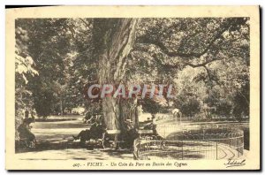 Old Postcard Vichy Un Coin Du Parc Des Cygnes In Basin