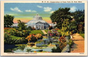 Conservatory at Como Park St. Paul Minnesota MN Landscapes Garden Postcard