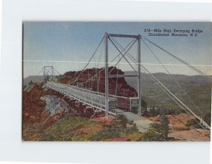 Postcard Mile High Swinging Bridge, Grandfather Mountain, Linville, N. C.