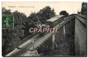 Langres Old Postcard Cremaillere on the bridge (train)