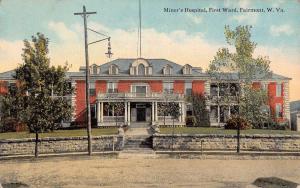 Fairmont West Virginia Miners Hospital First Ward Antique Postcard K104881