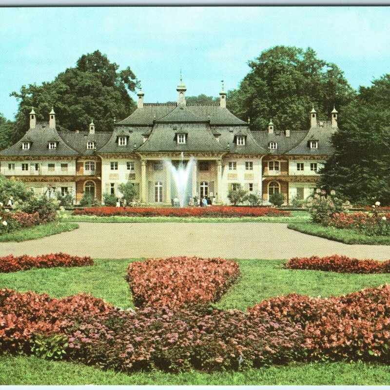 c1970s Dresden-Pillnitz, Germany Mountain Palace Fountain Garden Chrome 4x6 M26