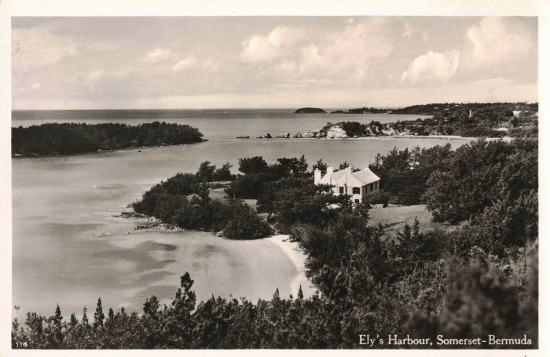 Ely's Harbor Somerset Bermuda RPPC Postcard 2T7-153