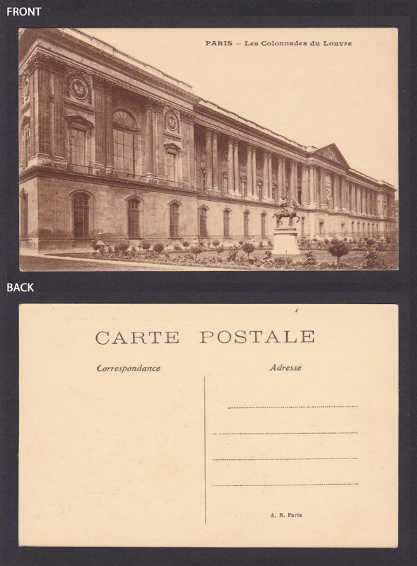 FRANCE, Postcard, Paris, The Louvre Colonnade