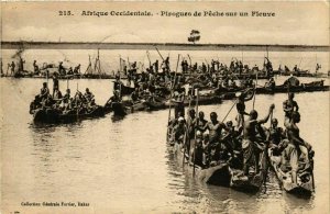 CPA AK Fortier 215 Pirogues de Peche sur un Fleure SENEGAL (812282)