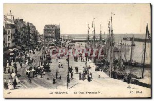 Postcard Old Treport Le Quai Francois 1er Charter