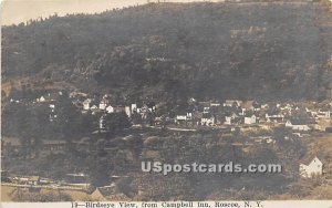 Birds Eye View - Roscoe, New York NY Postcard