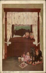 Kids Wake Up to Find Toys at Foot of Bed Mary Sigsbee Ken Postcard
