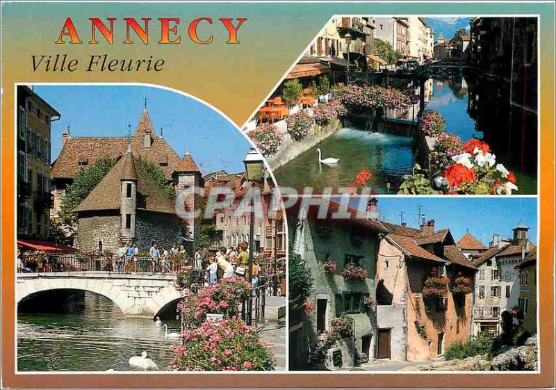 Modern Postcard Annecy Ville Fleurie