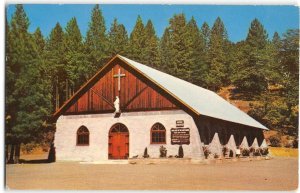 Our Lady of the Lake Chapel LOCH LOMOND, CA Lake County c1950s Vintage Postcard