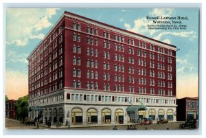 c1910's Russell Lamson Hotel Building Waterloo Iowa IA Unposted Antique Postcard 