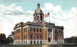 Court House Hillsboro Traill County North Dakota 1908 postcard