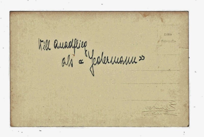 Austria Salzburg Festival Will Quadflieg Jedermann Opera Ellinger RPPC Postcard