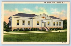 Charlotte North Carolina Postcard Mint Museum Art Exterior 1940 Vintage Antique