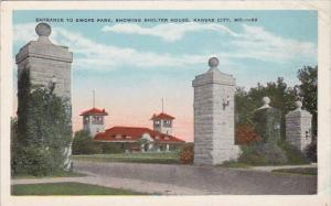 Missouri Kansas City Entrance To Swope Park Showing Shelter House