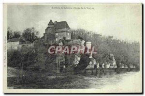 Old Postcard Chateau de Belcayre Banks of the Vezere