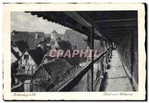 Old Postcard Rothenburg Blick vom Wehrgang