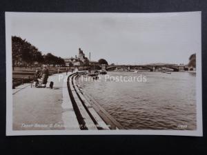 Nottingham TRENT BRIDGE & EMBANKMENT shows Child in GO KART - Old RP Postcard