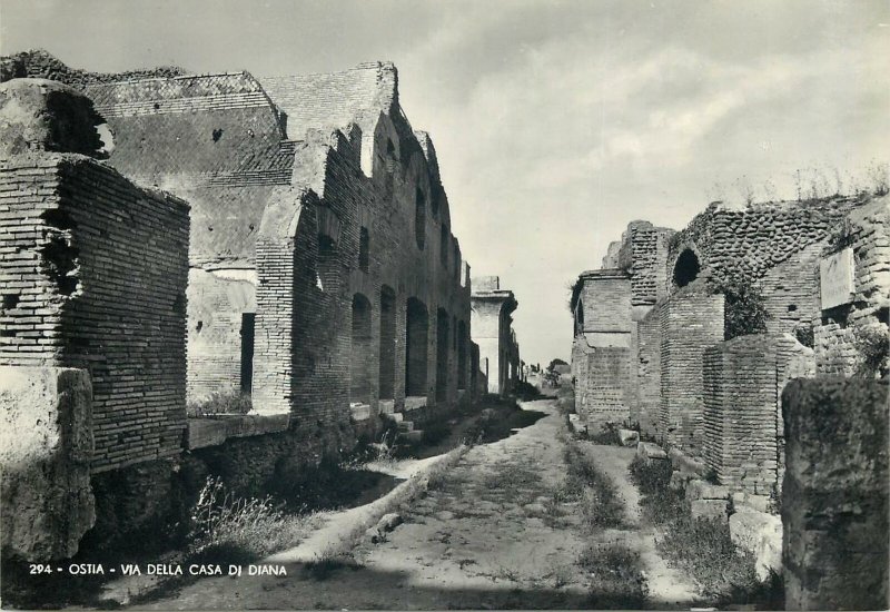 cartolina Italy Ostia via della cassa di Diana