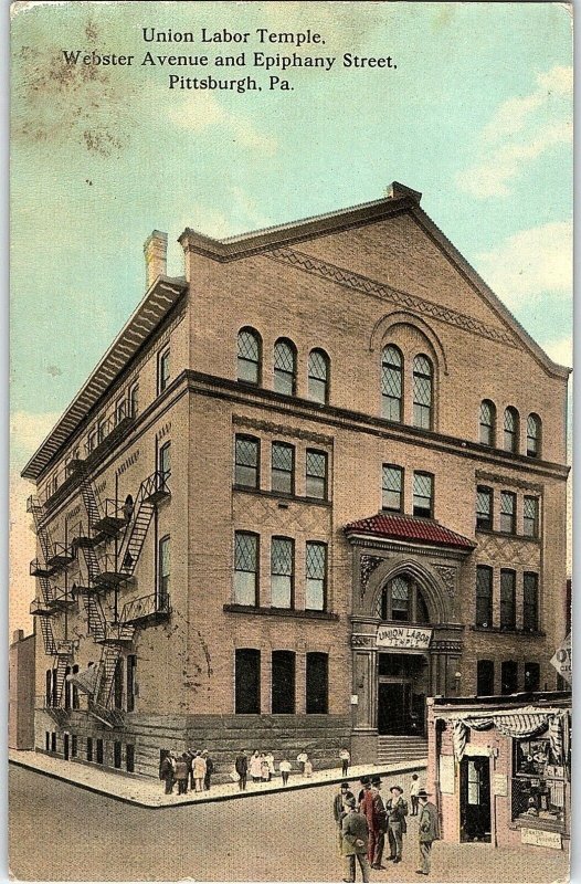 C.1910 Union Labor Temple, Epiphany Street, Pittsburgh, Pa. Postcard P131