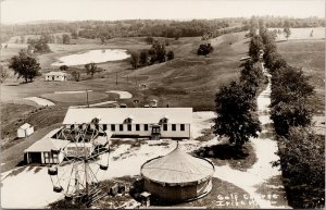 Golf Course Irish Hills MI Michigan Ferris Wheel Unused RPPC Postcard E68