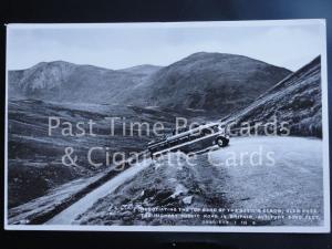 Old RPPC Glen Shee, Negotiating The Top Bend of The Devil's Elbow - open top bus