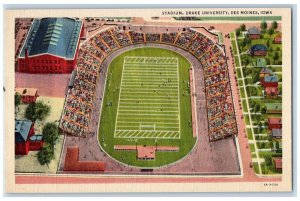 c1930's View Of Stadium Drake University Football Des Moines Iowa IA Postcard