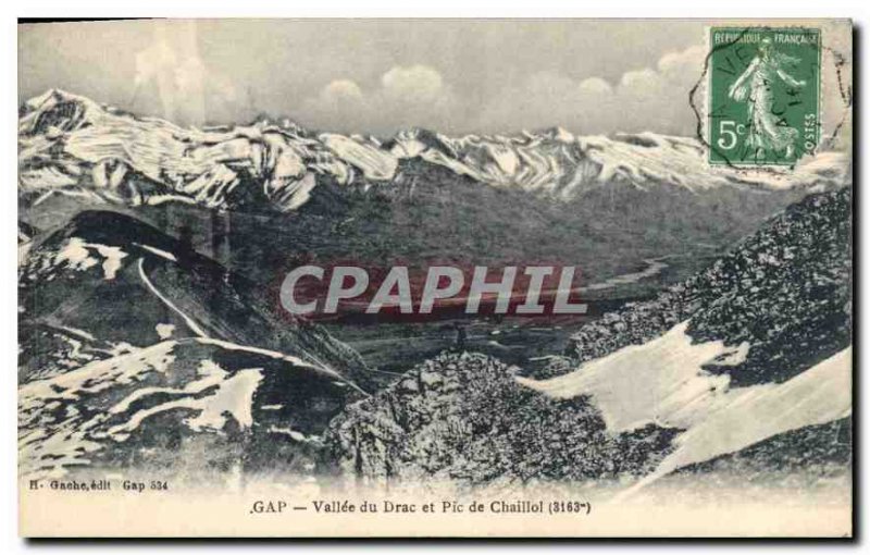 Postcard Old Gap Valley Drac and Pic de Chaillot