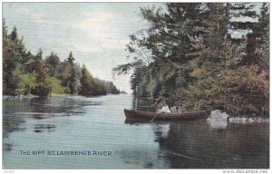 CANADA; The Rift, ST. LAWRENCE RIVER, Man in row boat, PU-1908