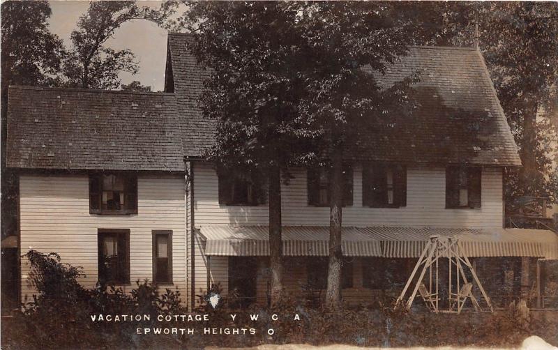 D17/ Epworth Heights Ohio Postcard Real Photo RPPC c1910 Cottage YWCA Cincinnati