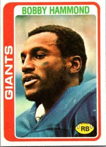 1978 Topps Football Card Bobby Hammond New York Giants sk7283