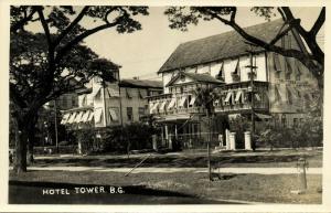 british guiana, GEORGETOWN, Hotel Tower (1941) RPPC