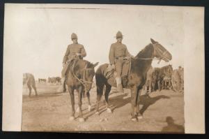 1914 Mint RPPC Postcard US Army Mounted Troops Invasion of Veracruz Mexico
