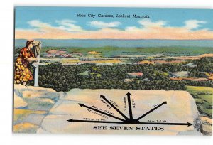 Lookout Mountain Georgia GA Vintage Postcard Rock City Gardens