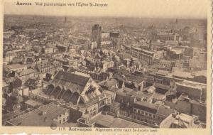 Belgium, Antwerpen, Antwerp, Anvers, Vue Panoramique vers l'Eglise St-Jacques