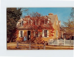 Postcard Brush-Everard House, Williamsburg, Virginia