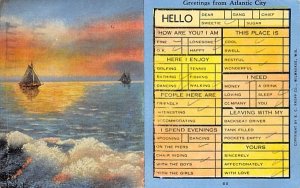 Greetings from Atlantic City New Jersey Postcard