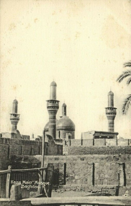 iraq, BAGHDAD BAGDAD بَغْدَاد, Kaza Main Mosque, Islam (1910s) Tuck Postcard