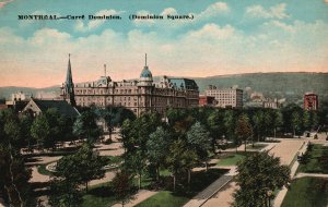 Vintage Postcard 1919 Carre Dominion Dominion Square Montreal Canada