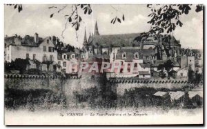 Old Postcard Vannes Pouldriere Tower and the Ramparts