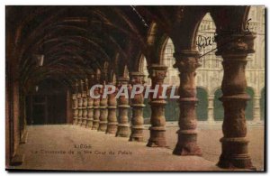 Old Postcard Liege The Colonna of the first courtyard of the palace