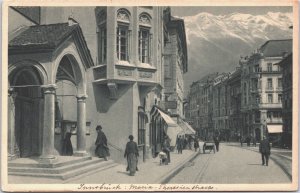 Austria Innsbruck Maria Theresien Strasse Vintage Postcard 09.18