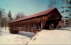 Covered Bridge Albany Covered Bridge Over Swift River White Mountains New Ham...