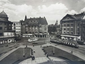 Ostrava Smetanovo Náměsti Czech Republic Vintage RP Postcard